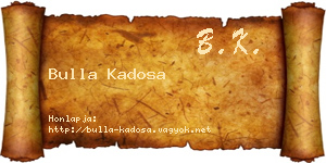 Bulla Kadosa névjegykártya